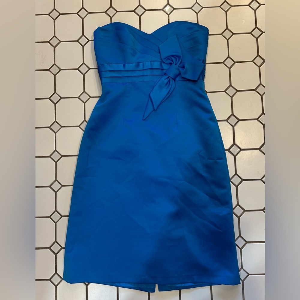 NWT Alfred Angelo modern fit marine blue dress size 6